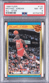 1988-89 Fleer #120 Michael Jordan All-Star – PSA NM-MT 8